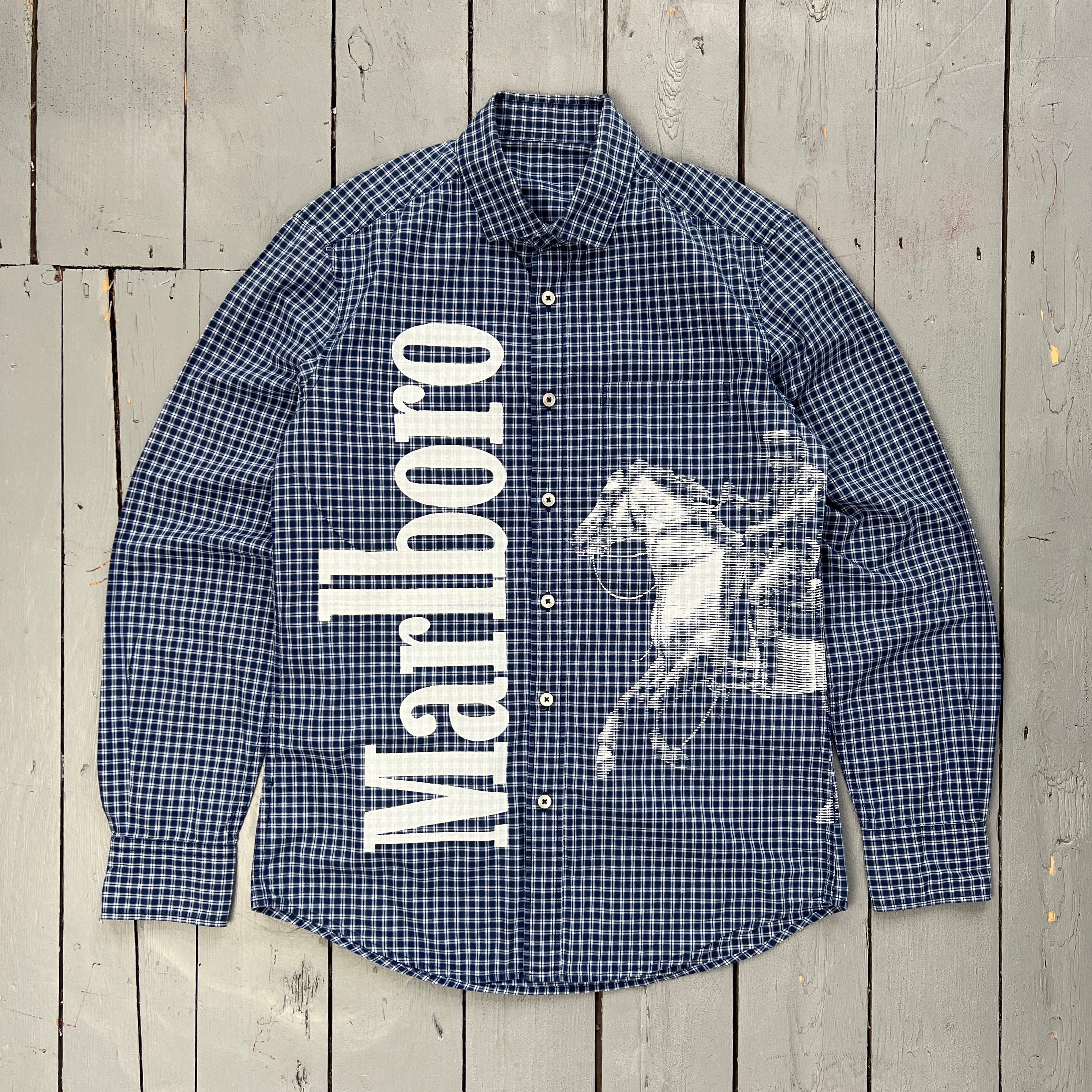 BLUE CHECK MARLB SHIRT [M]